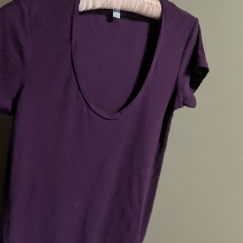 James perse purple scoop neck tee
